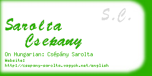 sarolta csepany business card